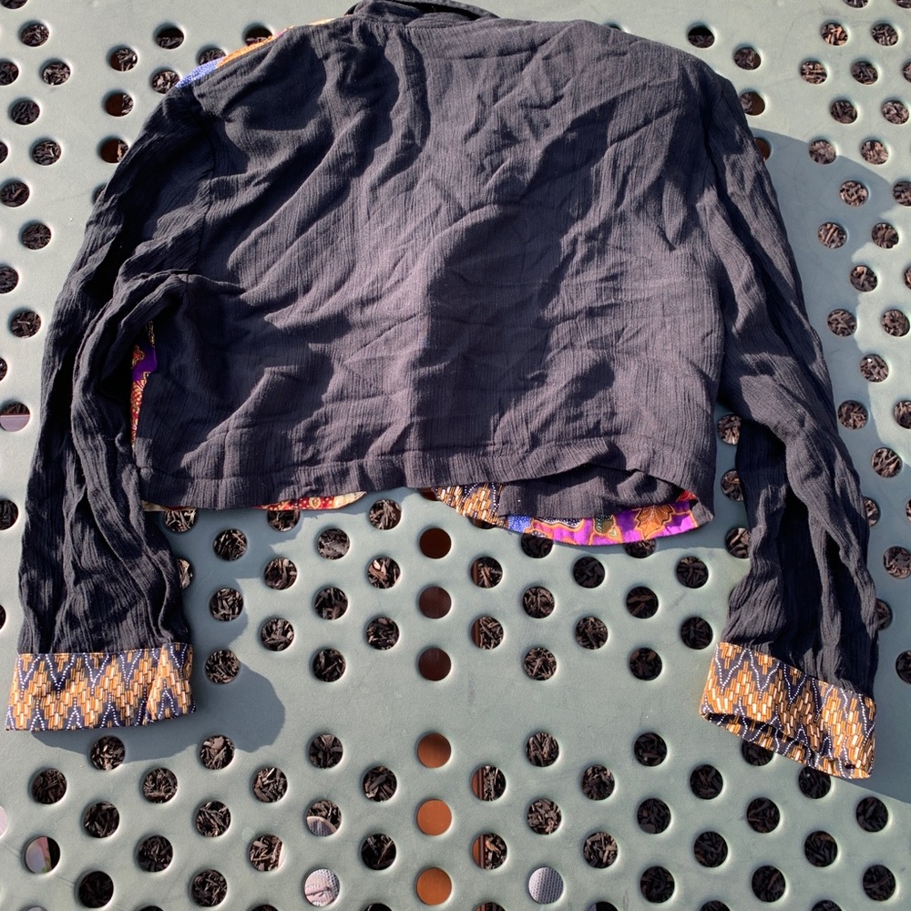 Multicolor Patchwork Embellished Jacket By Faith - image 5